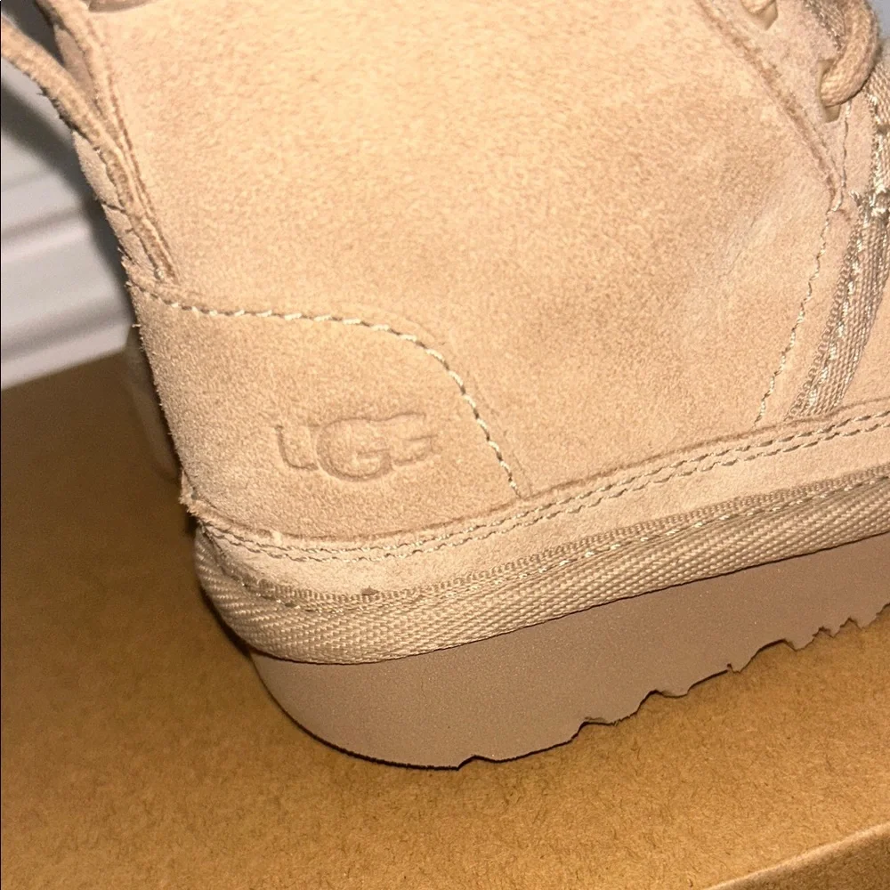 Kids UGG Tan Suede Winter Lace-Up Boots